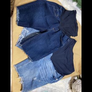 Maternity Jean Shorts (2) Bundle Sz (1) L, (1) M
